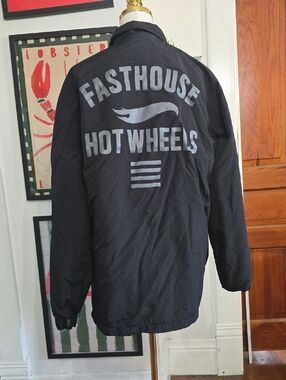 Hot Wheels x Fasthouse Black Windbreaker Jacket Xl